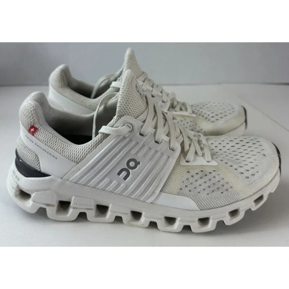 On Cloud Cloudswift Sneakers Glacier White Lace Up Running Shoes Women's 7.5 - Picture 9 of 13